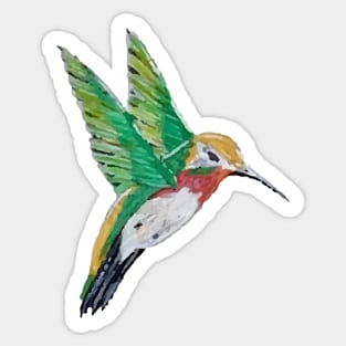 Hummingbird in Flight Sticker